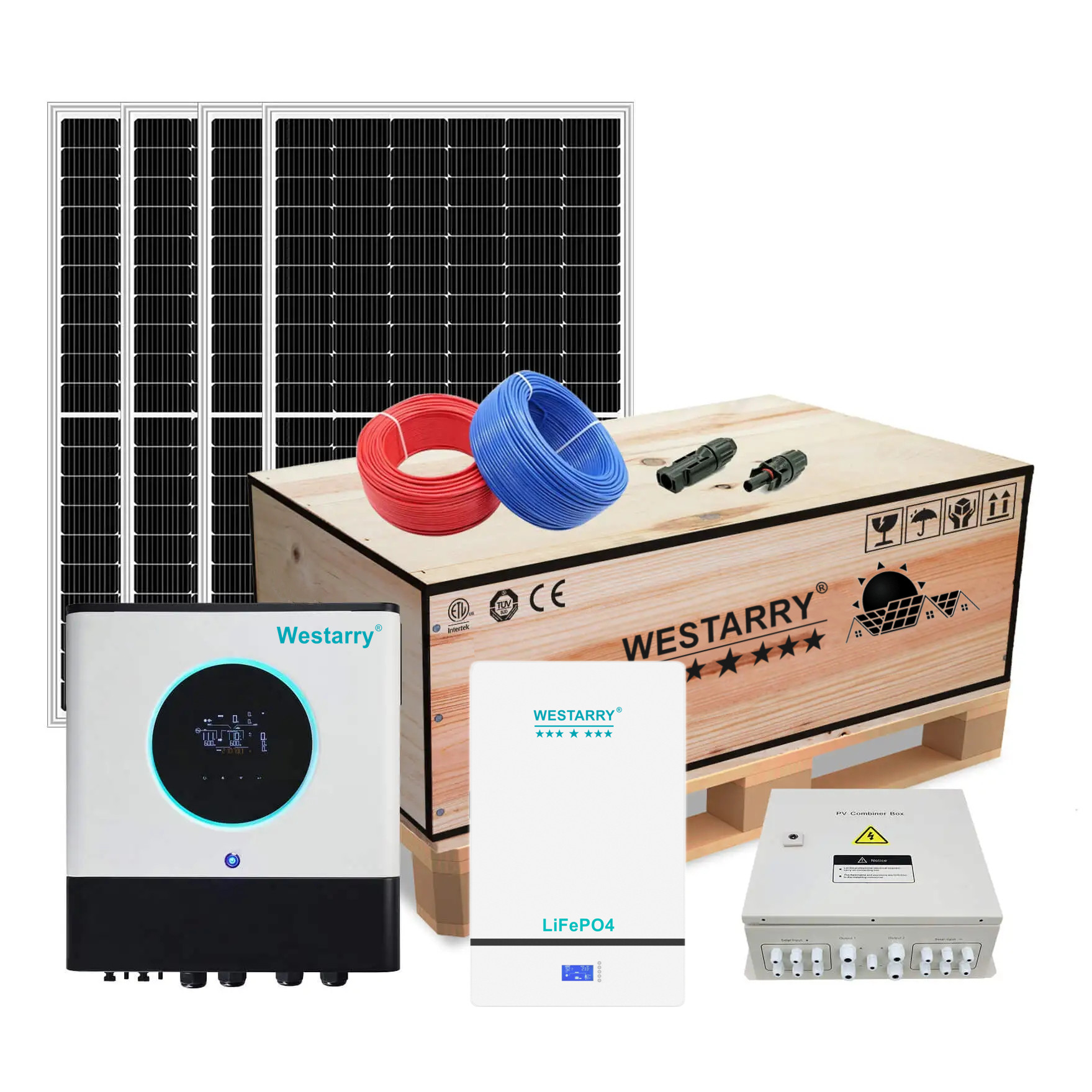 Westarry Complete Set 10000w Hybrid Off Grid Solar Energy System 10 Kw Solar Power Systems