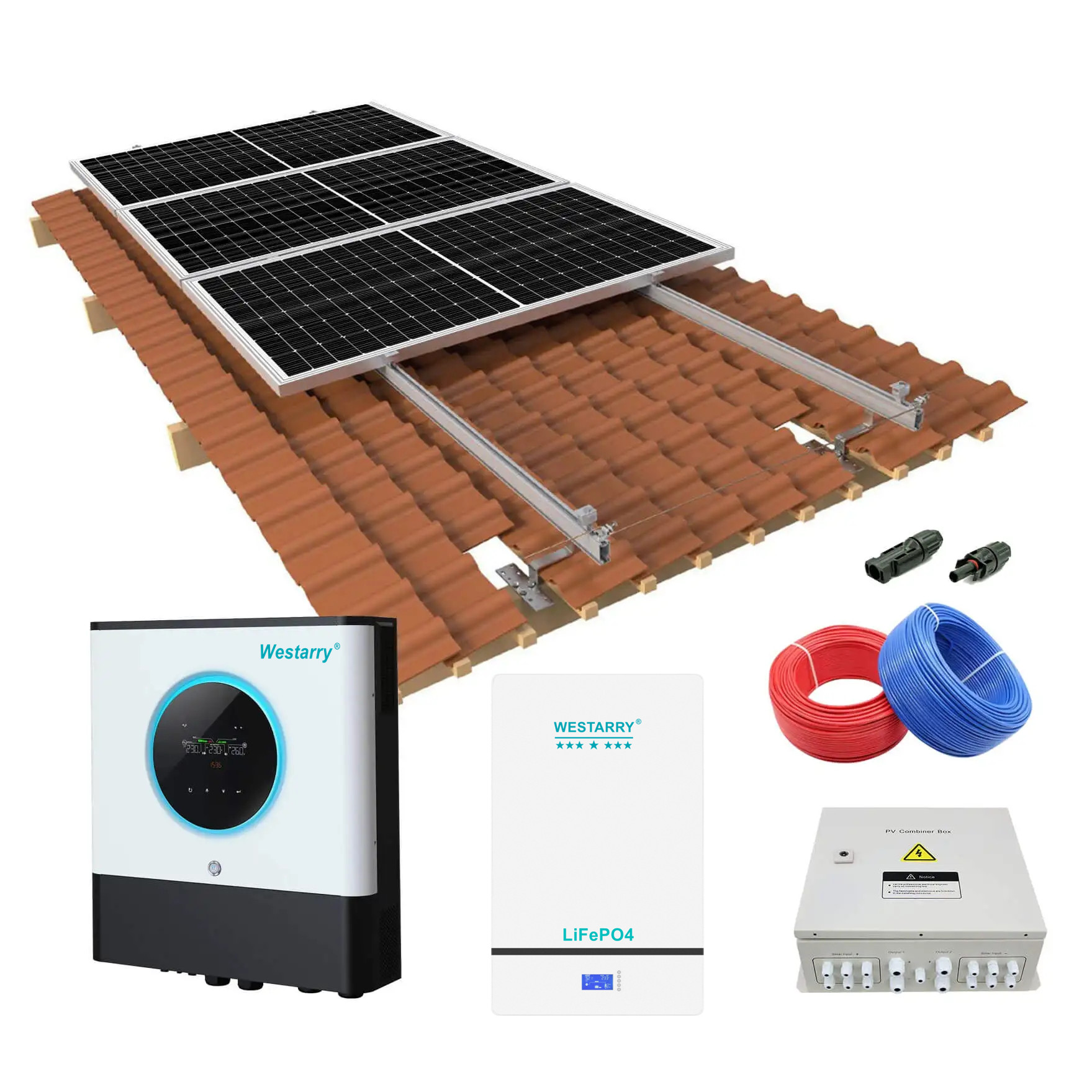 Westarry Complete Set 10000w Hybrid Off Grid Solar Energy System 10 Kw Solar Power Systems
