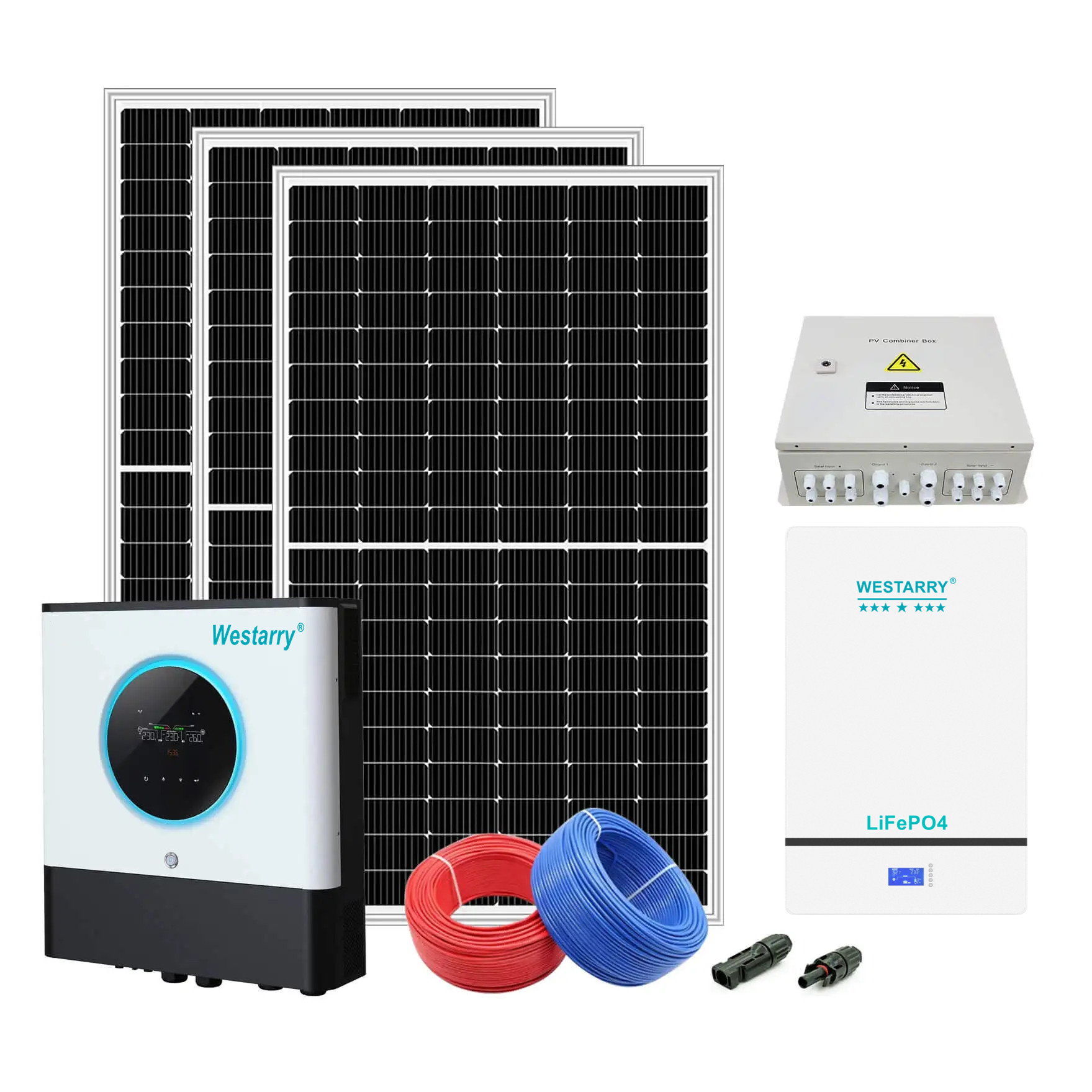 Westarry Complete Set 10000w Hybrid Off Grid Solar Energy System 10 Kw Solar Power Systems